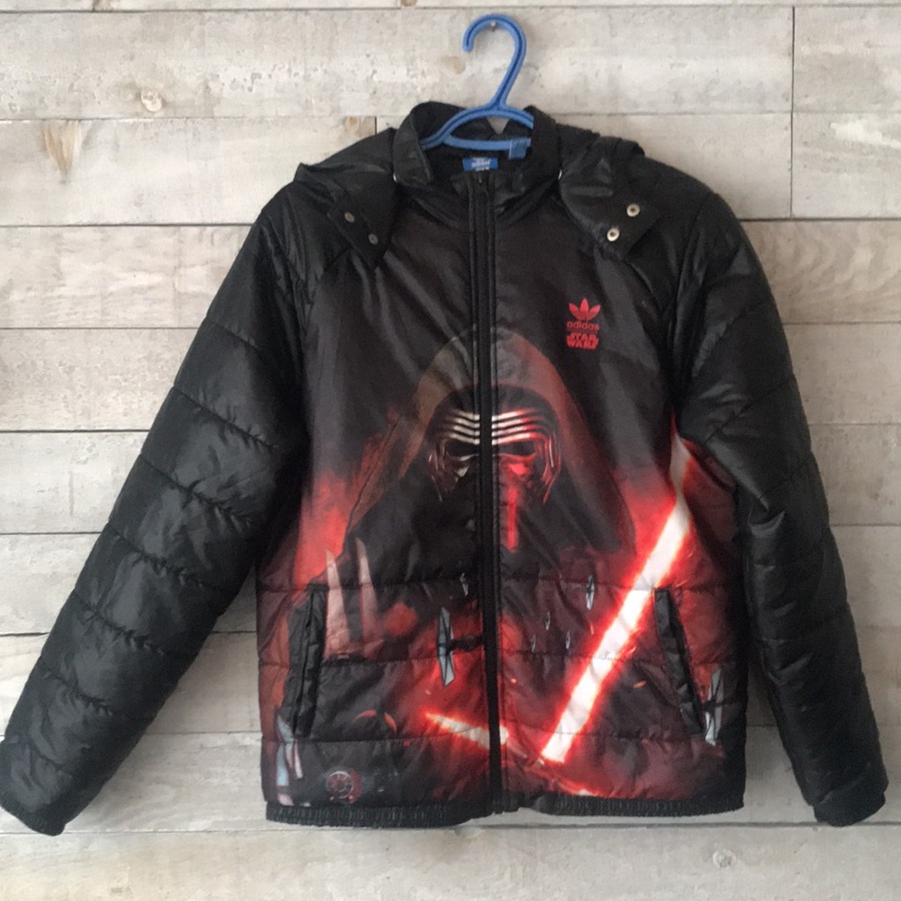 Adidas Star Wars Kylo Ren Light Saber Darth Vader puffy jacket